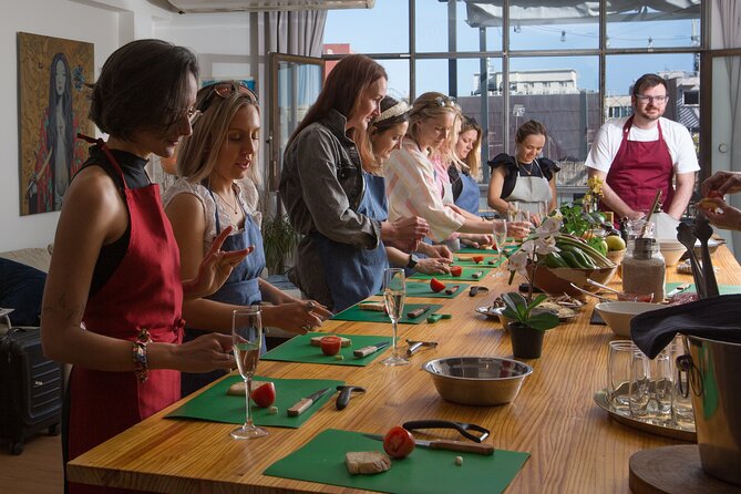 Authentic spanish tapas cooking class in barcelona - Preparing the tapas together