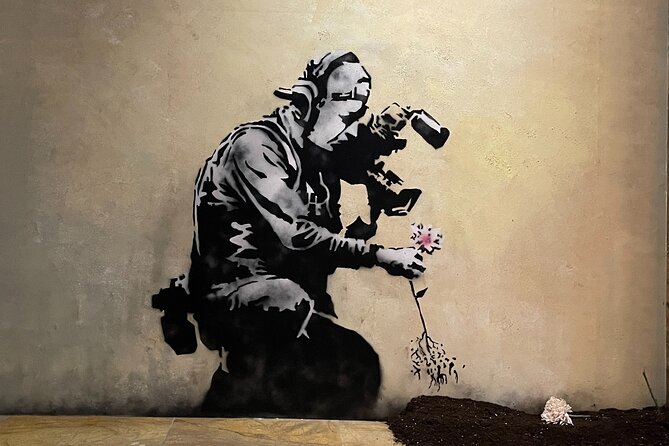 Bansky Museum Barcelona Admission Ticket - The Walled Off Hotel recreation and Palestine works