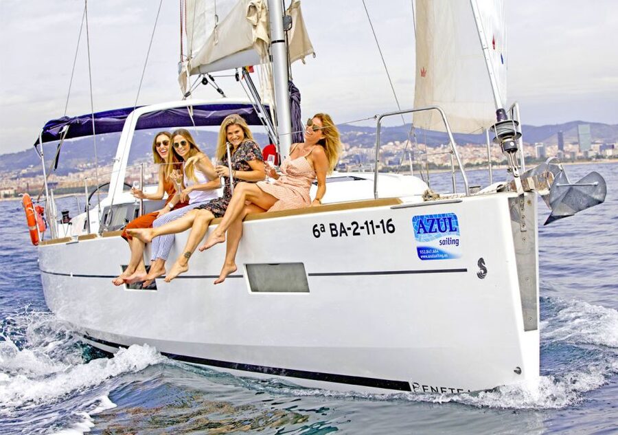 Barcelona 2 hour Mediterranean Sailing with Snacks & Drinks - Leaving Port Olímpic with Barcelona Behind You
