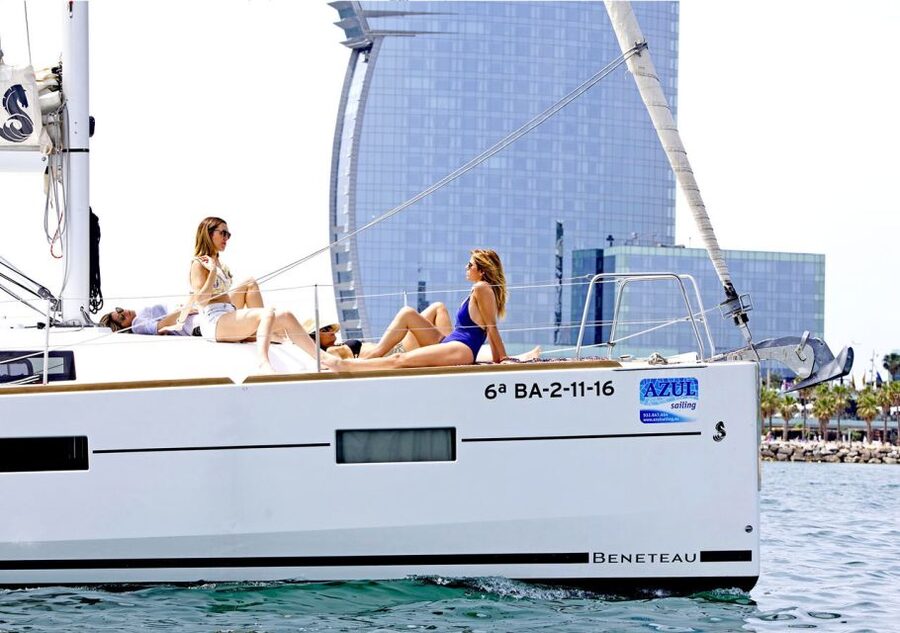 Barcelona 2 hour Mediterranean Sailing with Snacks & Drinks - A Two-Minute Safety Briefing, Then Open Water