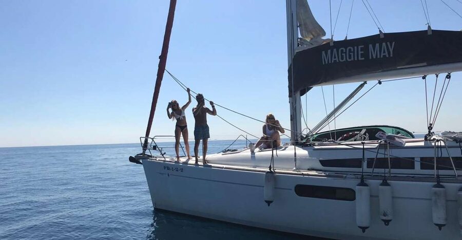 Barcelona: 2-Hour Sailboat Tour with Paddle Boarding - Barcelona’s skyline from the Mediterranean
