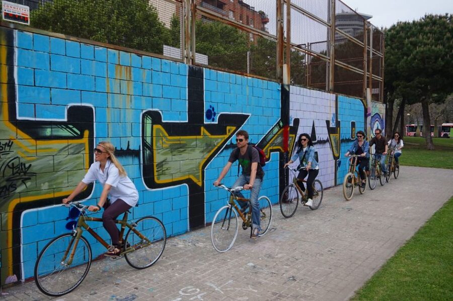 Barcelona: 3.5-Hour Street Art Tour by Bamboo Bike - From stencil walls to spray-painted murals