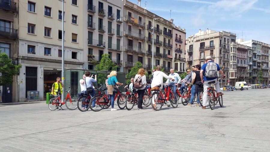 Barcelona: 3-Hour Bike Tour with Spanish Tapas - Following Barcelona toward the Olympic waterfront