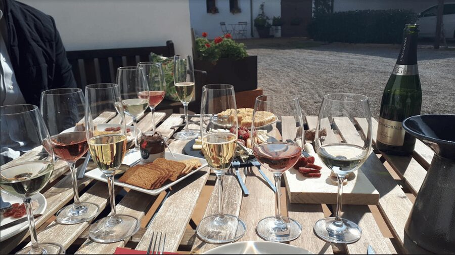 Barcelona: 3 Penedes Wineries with Hotel Pick-up and Lunch - Final stop: long-aged cava, chocolate, and biscuits