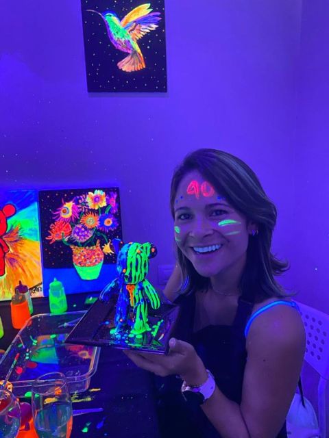 Barcelona: Bear-brick Fluorescent Painting | Wine and Art - Wine, music, and the social side of the class
