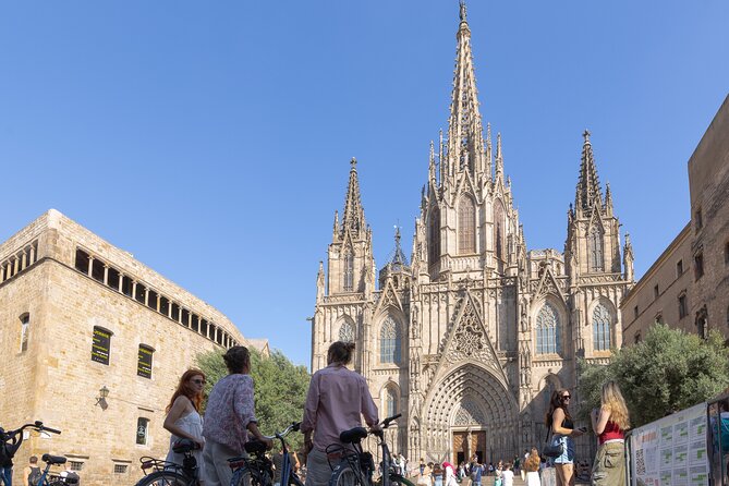 Barcelona Bike Tour: Your First Time Highlights with Locals - Barcelona Cathedral and the medieval center