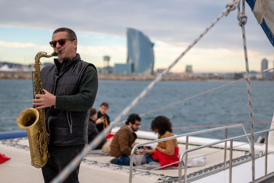 Barcelona: Catamaran Cruise with optional Live Jazz Music - Leaving the port and seeing Barcelona from offshore