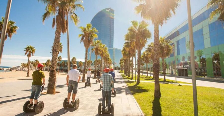Barcelona: City Highlights Segway Tour - Getting started at Jardins de Les Tres Xemeneies