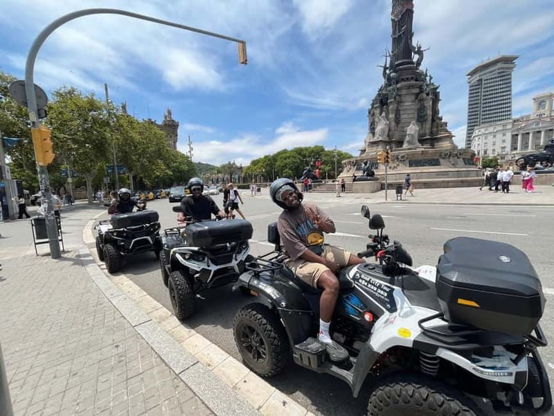 Barcelona: City Sights Electric Quad Tour - The briefing and first turn through Barcelona