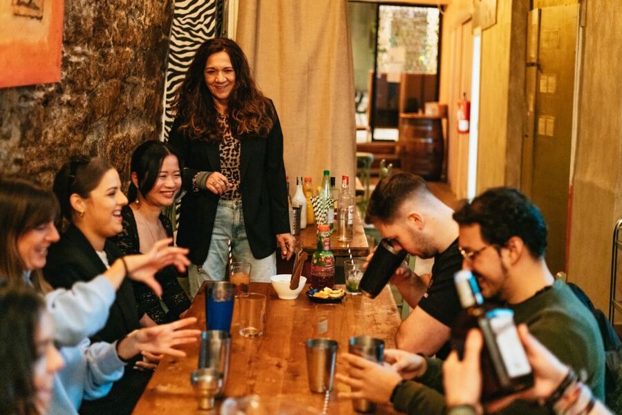 Barcelona: Cocktail Master Class by Mixologist with Tapas - The private bar area and the social side