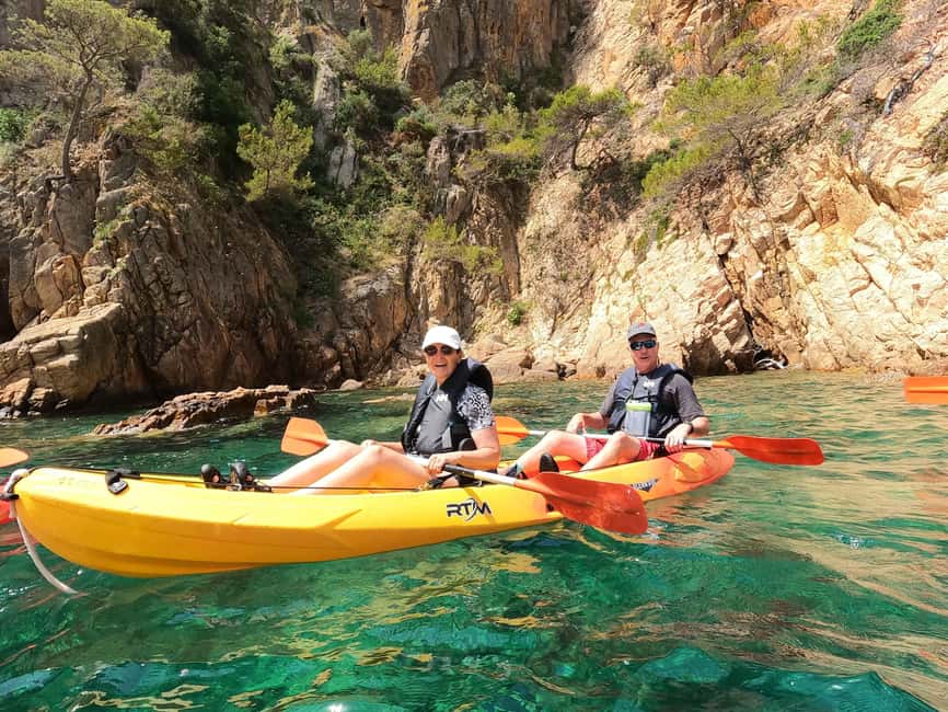Barcelona: Costa Brava Kayak and Snorkel Tour with Lunch - Snorkeling in clear Mediterranean water