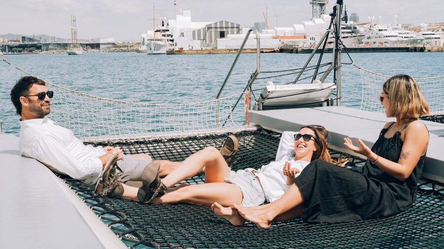 Barcelona: Daytime or Sunset Catamaran Cruise with Music - A family-friendly hour, with sensible limits