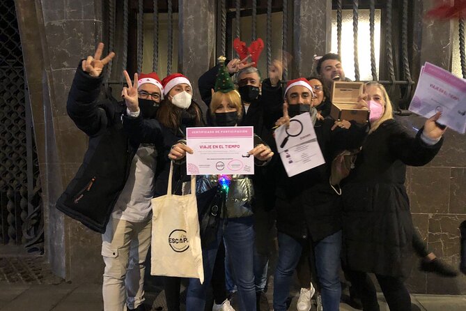 Barcelona escape game, time travel - Team challenges, clues, and the time-travel plot