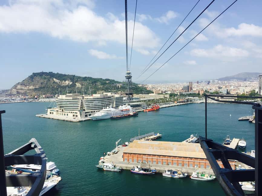 Barcelona from the heights to the sea: Montjuïc, Cable Car, and Beach - The Hotel Miramar viewpoint