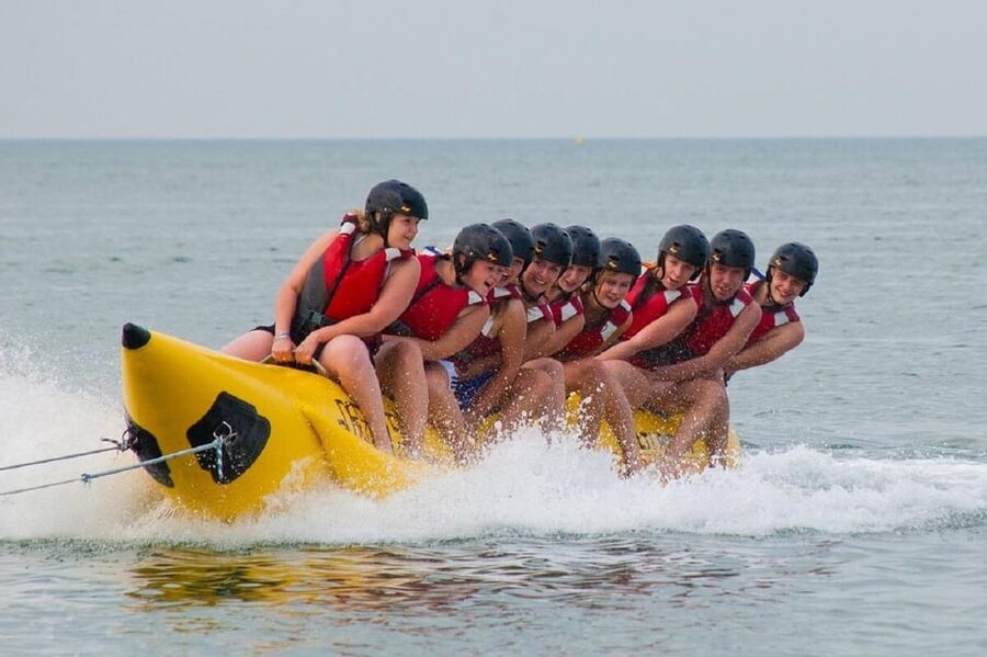 Barcelona: Inflatable Banana Boat Ride - What the Port Forum banana boat ride is really like