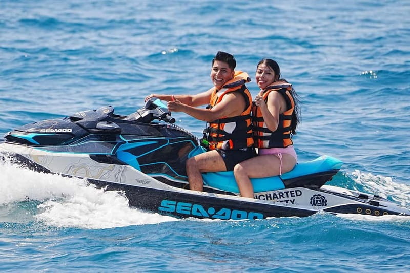 Barcelona: Jet Ski ride 1 or 2 people + instructor included - One jet ski, two people, shared cost