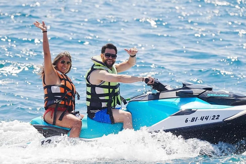 Barcelona: Jet Ski ride 1 or 2 people + instructor included - Practical value at $96 per group
