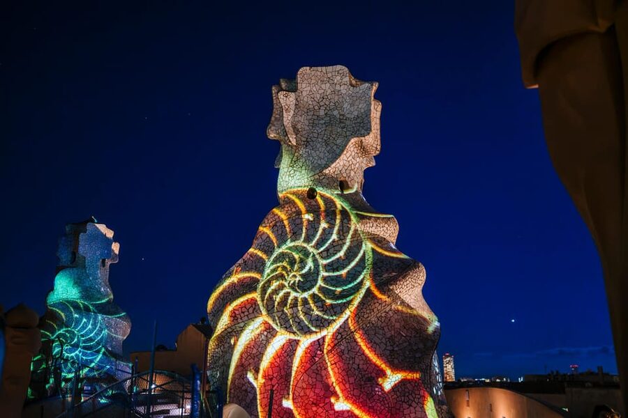 Barcelona: La Pedrera Night Experience - Courtyards and stairwells set the mood