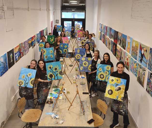 Barcelona: Learn to paint, sip wine, enjoy snacks & music - What the three-hour class is really like