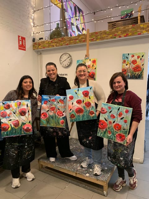 Barcelona: Learn to paint, sip wine, enjoy snacks & music - The teacher’s role, from instruction to encouragement