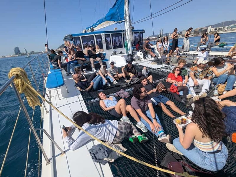 Barcelona: Luxury Catamaran Sunset Cruise - The first 15 minutes: safety, drinks, and settling in