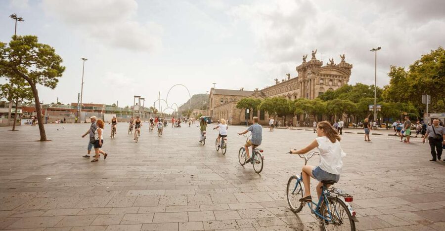 Barcelona Montjuic Three-Hour Bike Tour - Returning through Port Vell