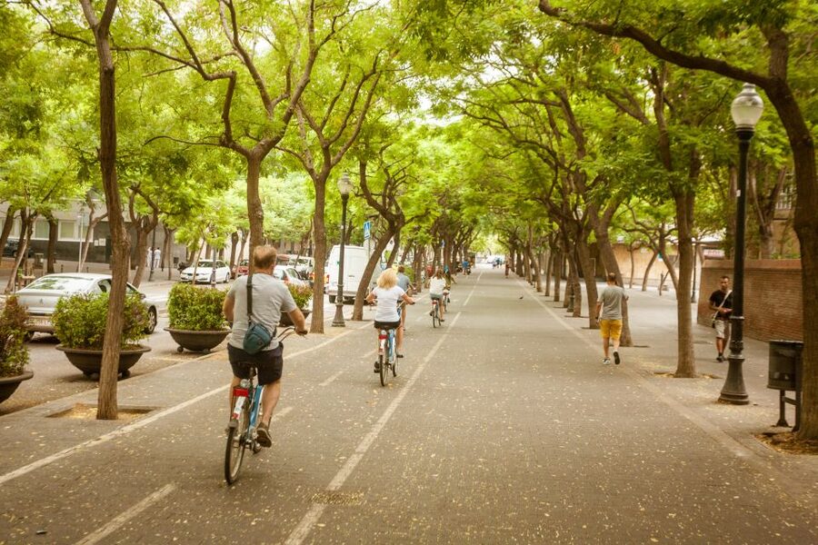 Barcelona Montjuic Three-Hour Bike Tour - Miramar and the Mediterranean view