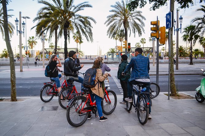 Barcelona Night Bike Tour with Local Tapas and Cava Stop - Plaça d’Espanya and the included glass of cava
