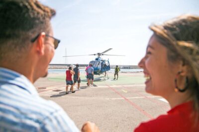 Panoramic Helicopter Flight & Boat Transfer