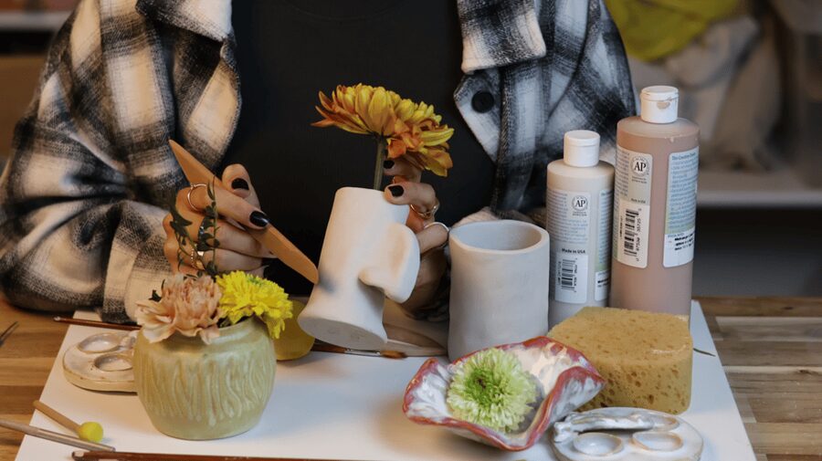Barcelona: Pottery Workshop with Wine - Choosing what to make from a cup to a decorative piece