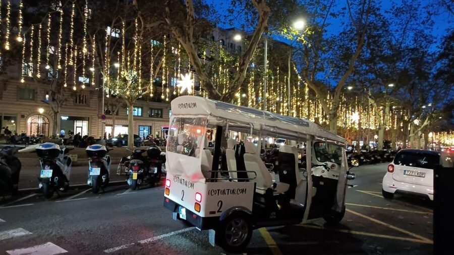 Barcelona: Private Christmas Lights Tour by Eco Tuk Tuk - Passeig de Gràcia and Casa Batlló