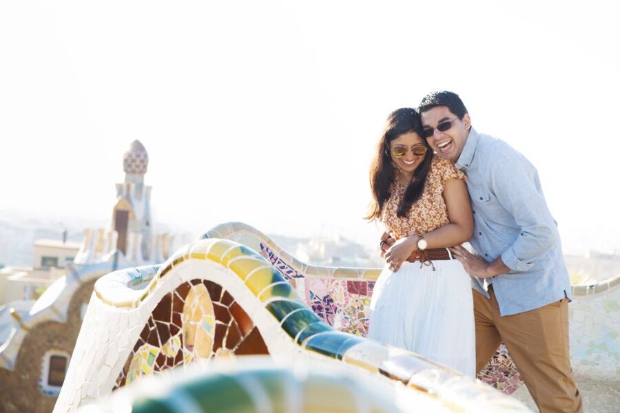 Barcelona: Private Full Park Güell Photoshoot - The first steps: getting comfortable in front of the camera