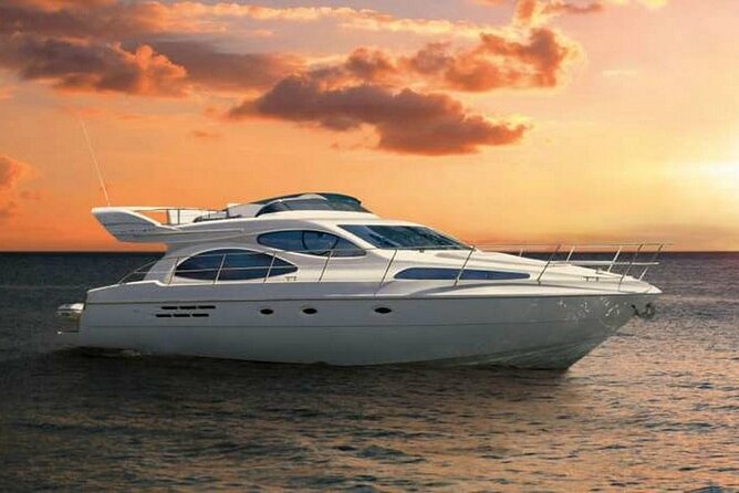 Barcelona Private Luxury Motor Yacht Sunset Cruise with Drinks - The Barcelona Skyline at Sunset