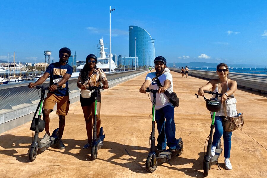 Barcelona: Sagrada Familia Electric Scooter or Bike Tour - Barceloneta, W Barcelona, and Olympic Port