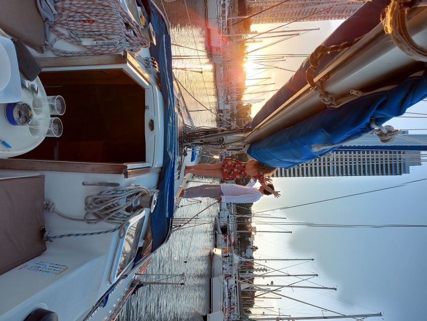 Barcelona Sailing Tour Drinks, snacks Swim & Stunning Views - The sightseeing stretch with cava and Catalan snacks