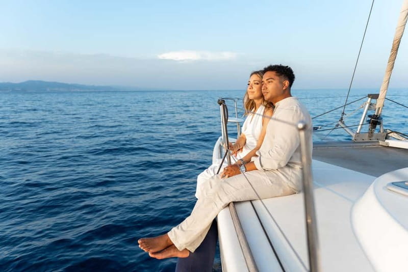 Barcelona: Sunset Catamaran Cruise with Wine and Tapa - The first 45 minutes around the harbor