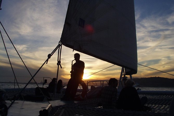 Barcelona Sunset Live Jazz Music Cruise - Getting comfortable on the 90-minute catamaran ride