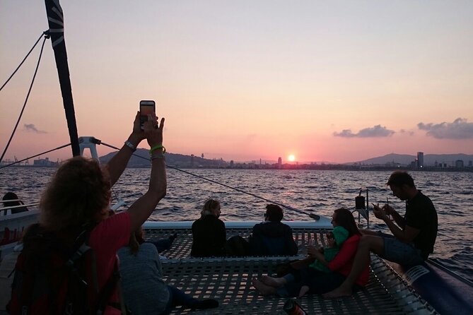 Barcelona Sunset Live Jazz Music Cruise - Sunset views toward Montjuïc and Barcelona’s coast