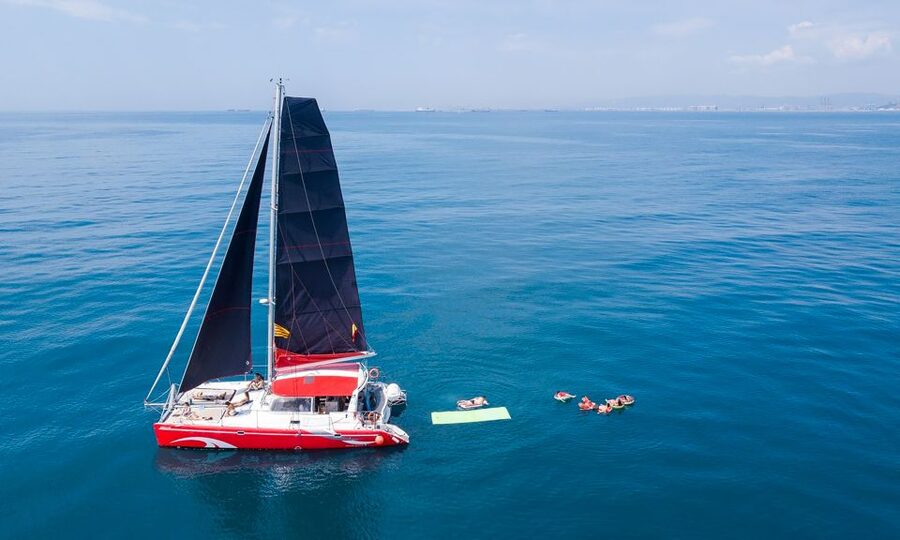 Barcelona: Sunset or Day Catamaran Cruise with Tapa & Drink - Starting at Marina Vela beside Barceloneta