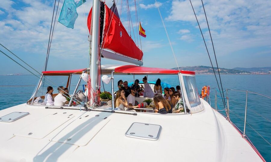 Barcelona: Sunset or Day Catamaran Cruise with Tapa & Drink - Day cruise: 30 minutes in the Mediterranean
