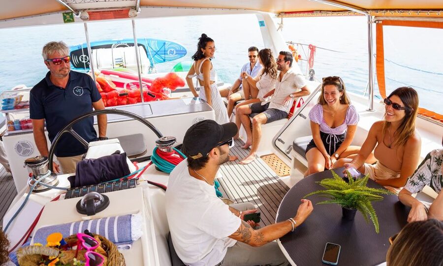 Barcelona: Sunset or Day Catamaran Cruise with Tapa & Drink - Weather can change the whole outing