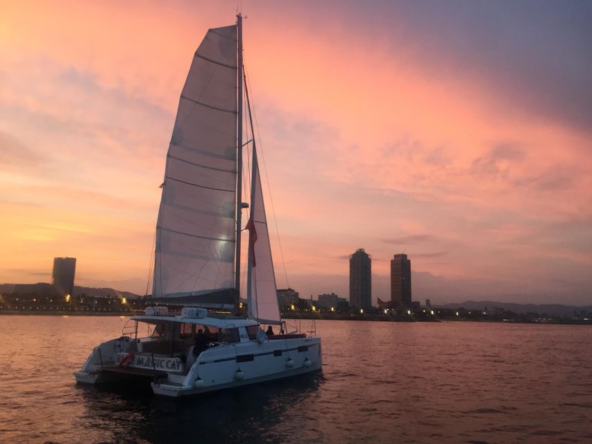 Barcelona: Sunset Sailing Tour with Open Bar & Snacks - Sailing offshore for the wide city view