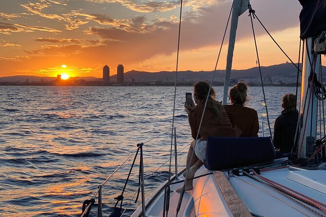 Barcelona Sunset Sailing with Open Bar of Cava and Snacks - The Brief Sagrada Familia View