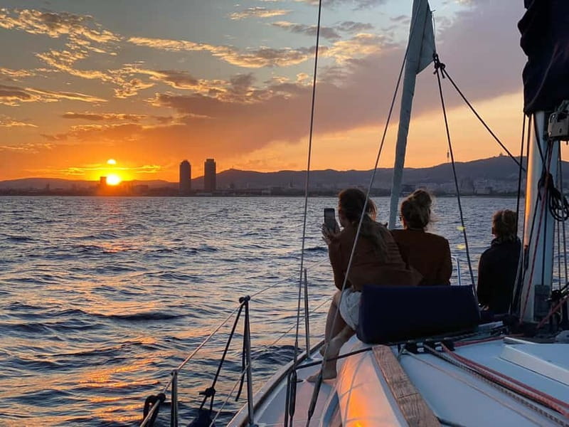 Barcelona: Sunset Skyline Cruise with Cava and Snacks - Leaving from Port Olimpic under the towers