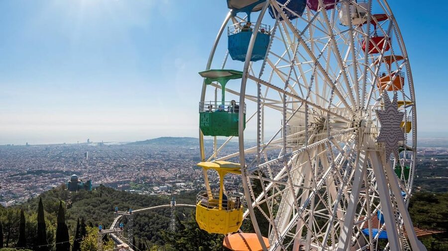 Barcelona: Tibidabo Amusement Park Admission Ticket - The Sky Walk and Barcelona from above