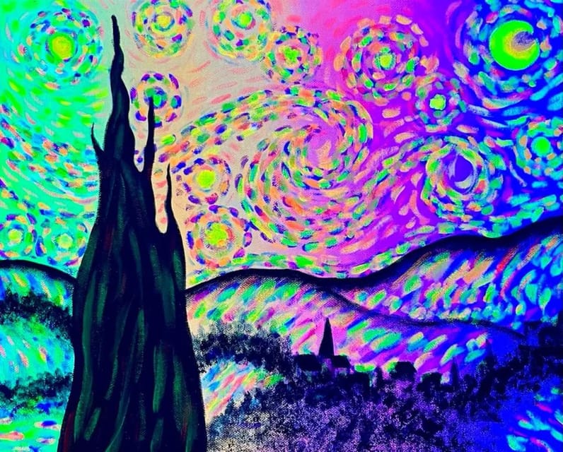Barcelona: Wine and Van Gogh Paint and Sip Painting Class - The Best Way to Approach the Painting