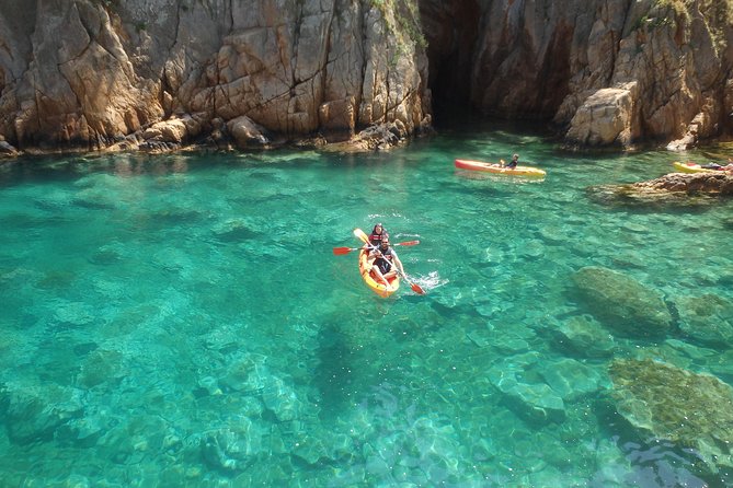 Costa Brava Kayaking and Snorkeling Small Group Tour with Lunch - Kayaking beneath the Camino de Ronda