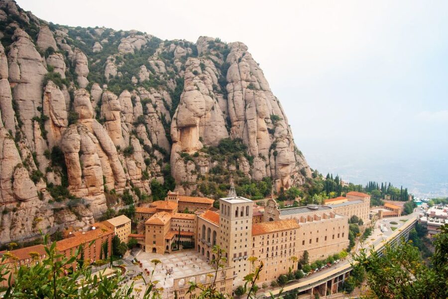 From Barcelona: Montserrat Tour, Rack Railway & Licor Taste - The rack railway climb from Monistrol