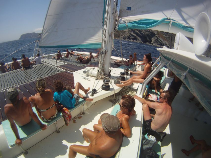 From Roses: Catamaran Cruise Cap Norfeu - Cadaqués - Swimming at Racó de lHome
