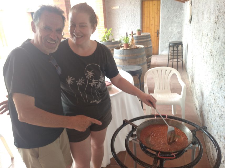From Sitges: Paella Masterclass, Bike Ride and Winery Visit - A gentle 15-kilometer ride through the vineyards